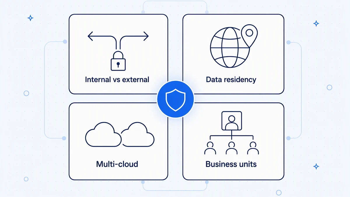Common reasons for a second gateway: separating internal and external traffic, regional residency, multi-cloud, and business-unit independence.