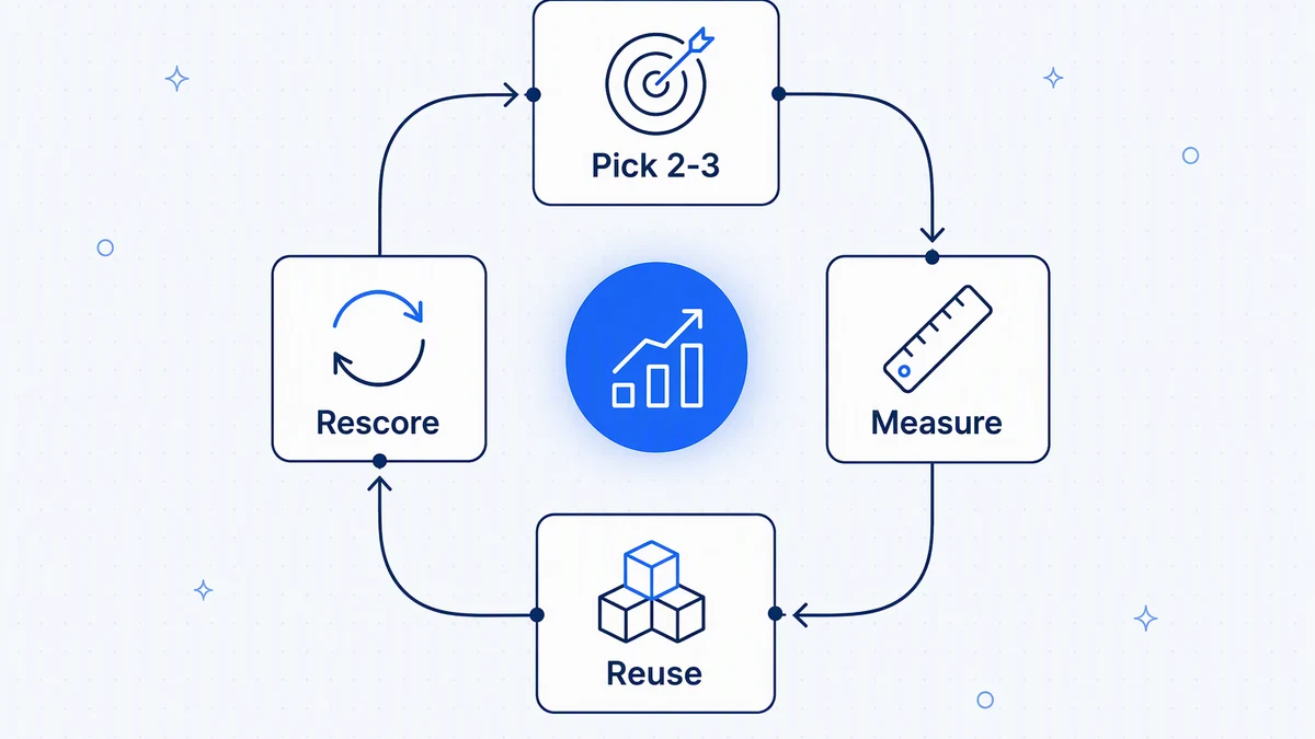 Start small, measure, reuse what you built, and rescore the list each quarter.